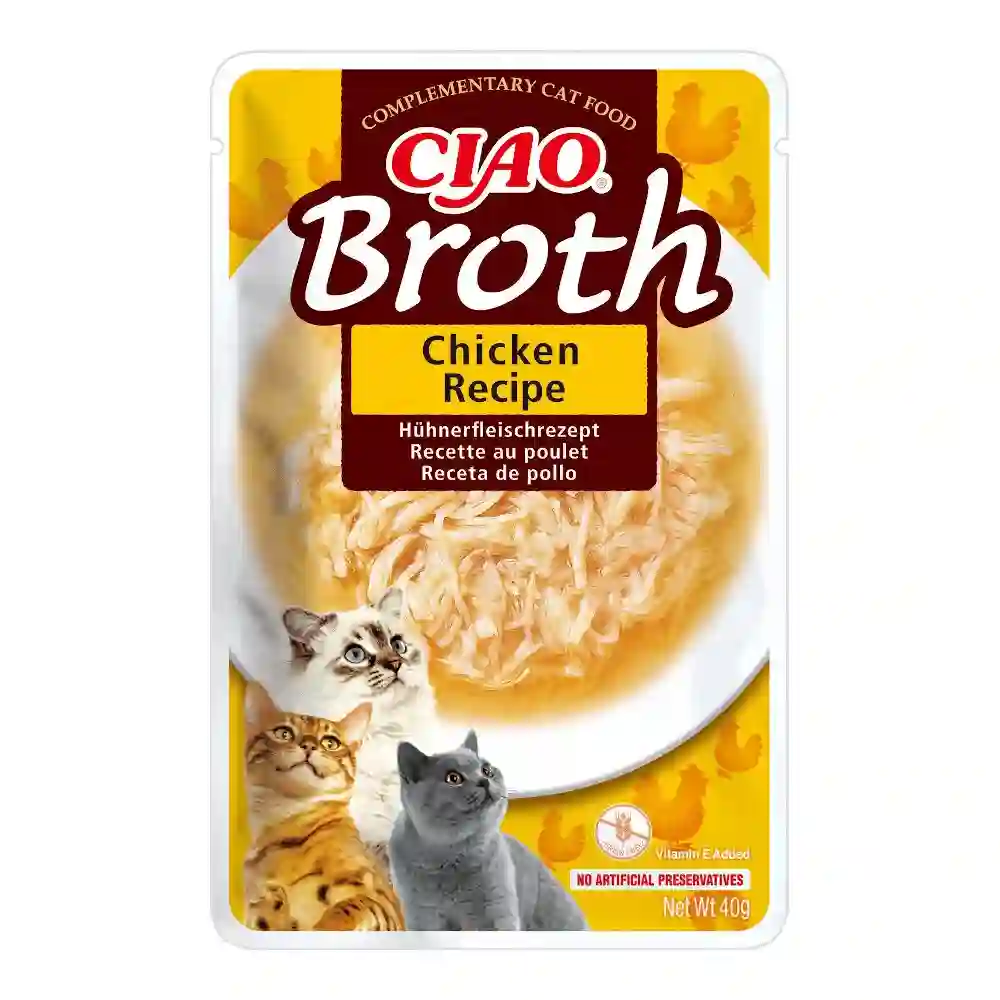 Churu Ciao Broth Sopa de Pollo en Sobre Para Gatos 40G