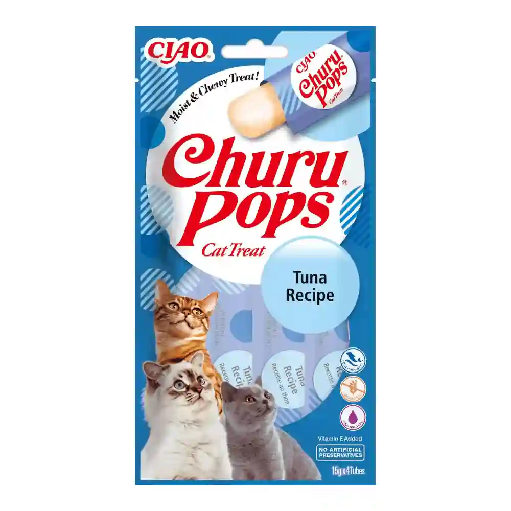 Churu Snack Pops Receta de Atún para Gatos 4x15g