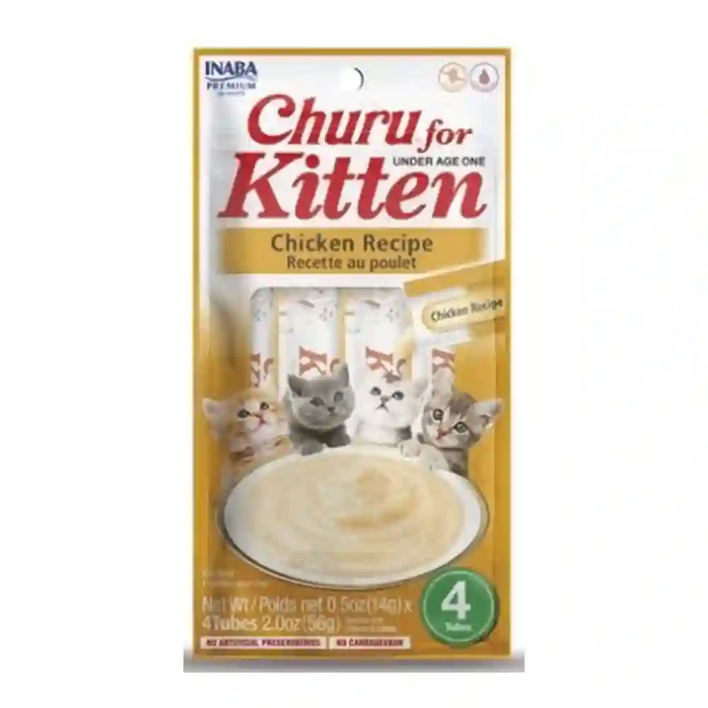 Churu gato puré gatito receta de pollo 4x14g