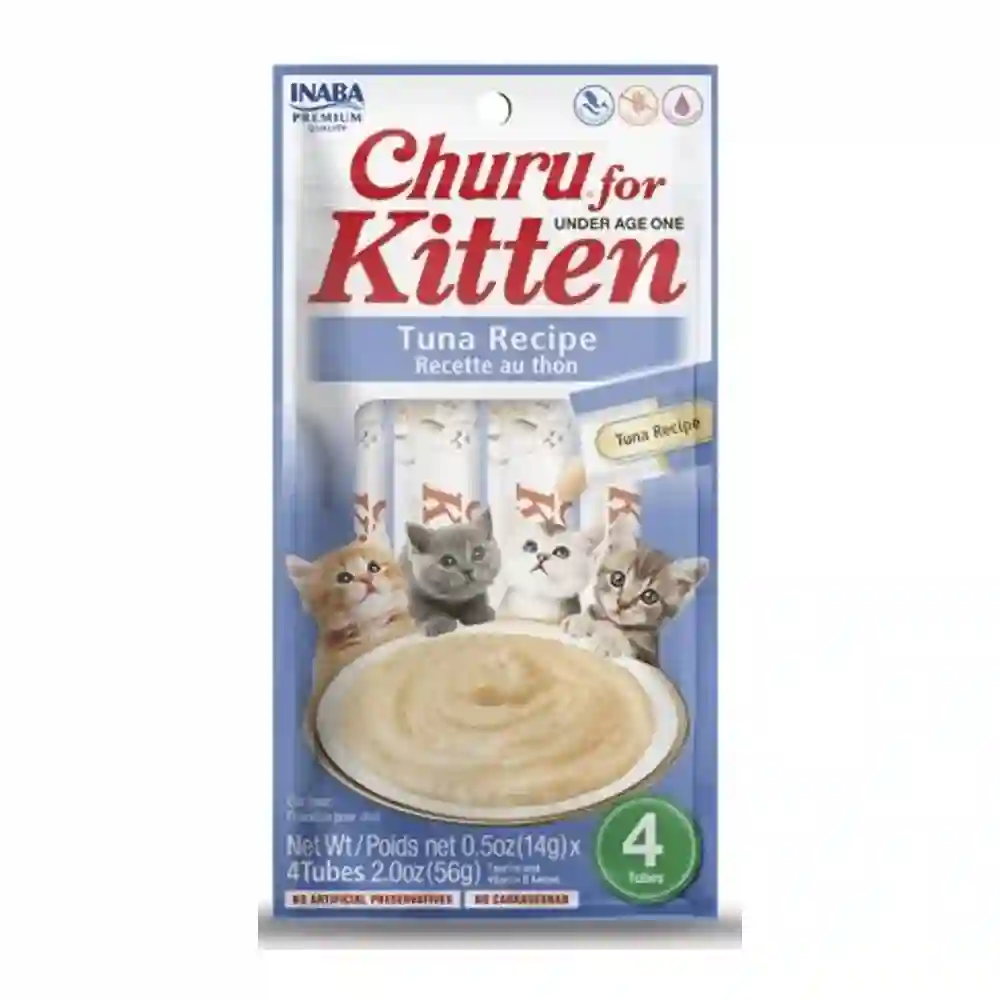 Churu Cat Puré Kitten Receta de Atún 4x14g