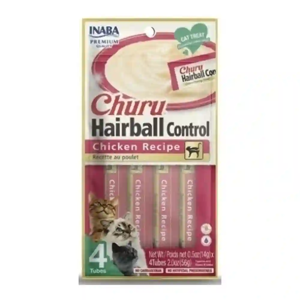 Churu Cat Puré Bola de pelo receta de pollo 4x14g