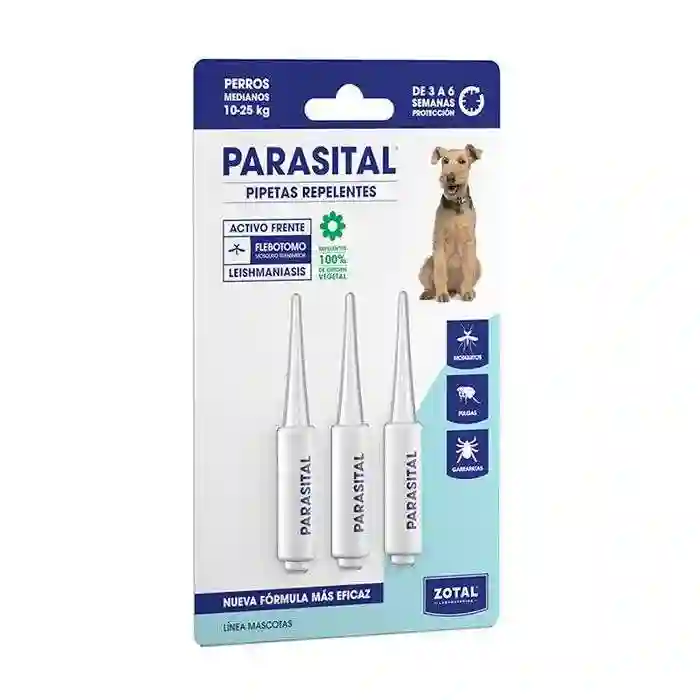 Pipetas parasitales de 3ml para perros de 10-25kg