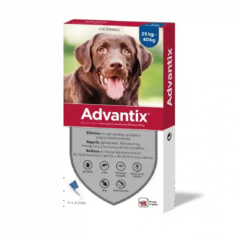 Advantix Pipetas de 4ml para perros de 25-40 kg