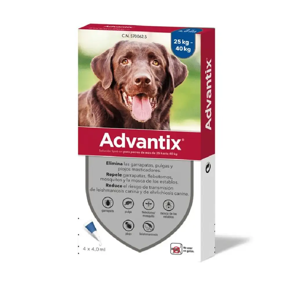 Advantix Pipetas de 4ml para perros de 25-40 kg