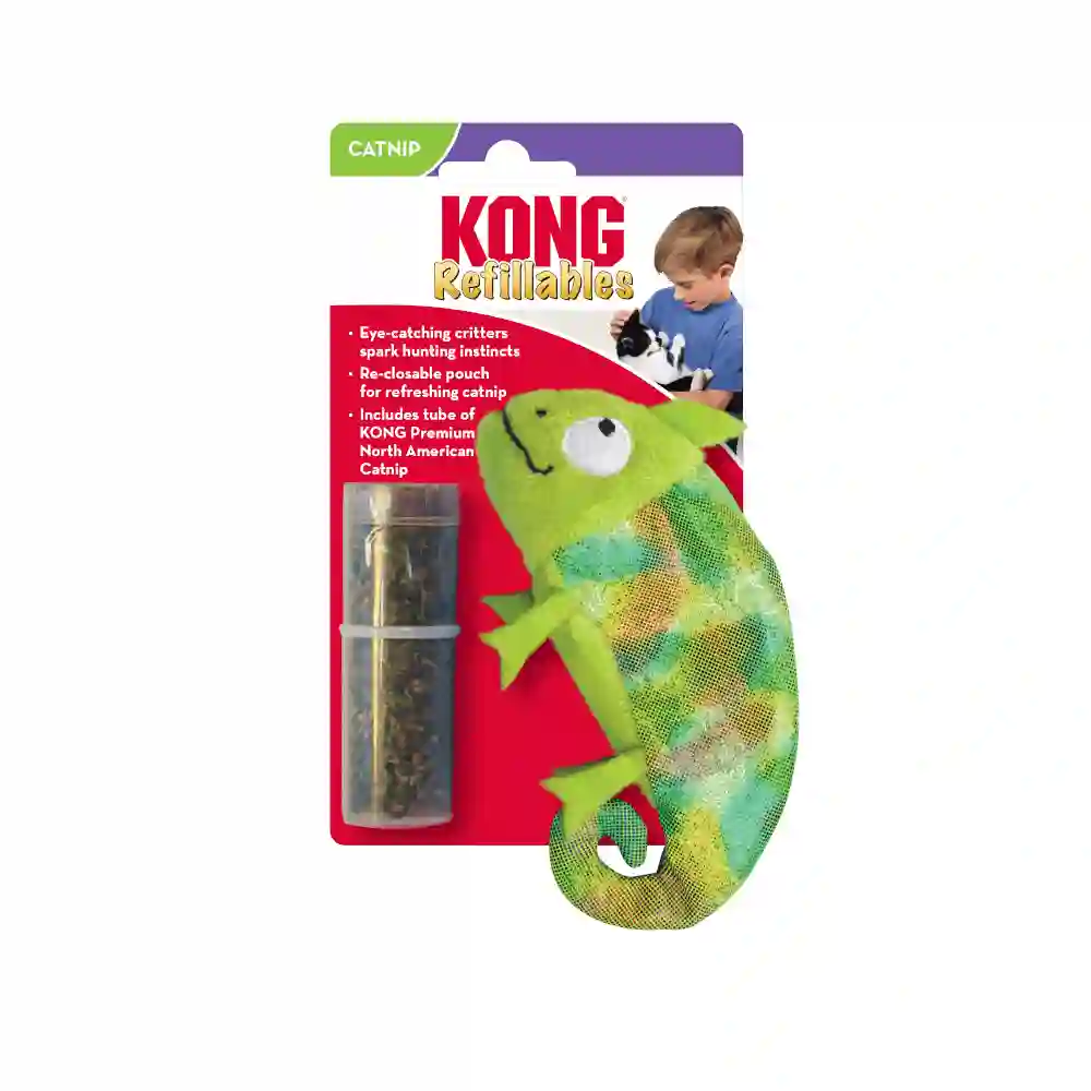 Kong Camaleón Rellenable de Catnip