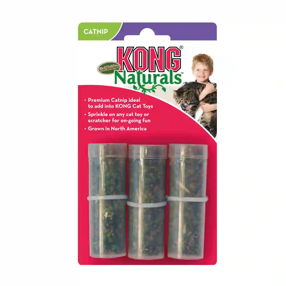 Kong Tubos de Catnip Recargables 3uds 9g