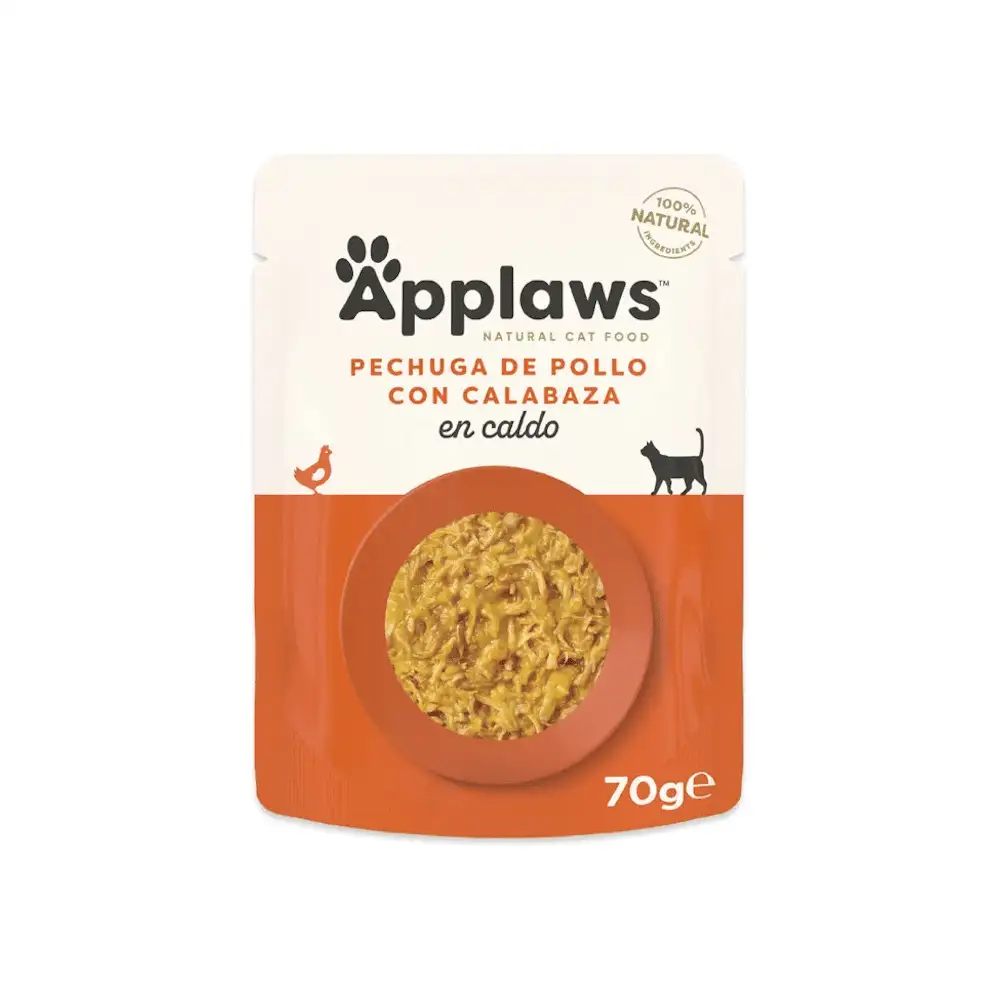PLOWS SOBRE GATO PECHUGA DE POLLO CON CALABAZA EN CALDO 70G