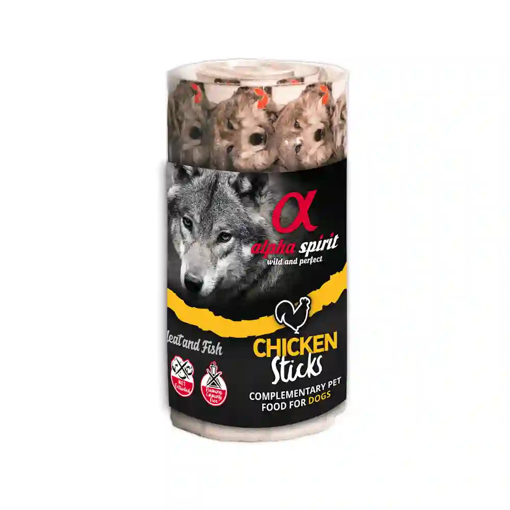 Alpha Spirit Ristra de Barritas de Pollo Para Perros 16UDS