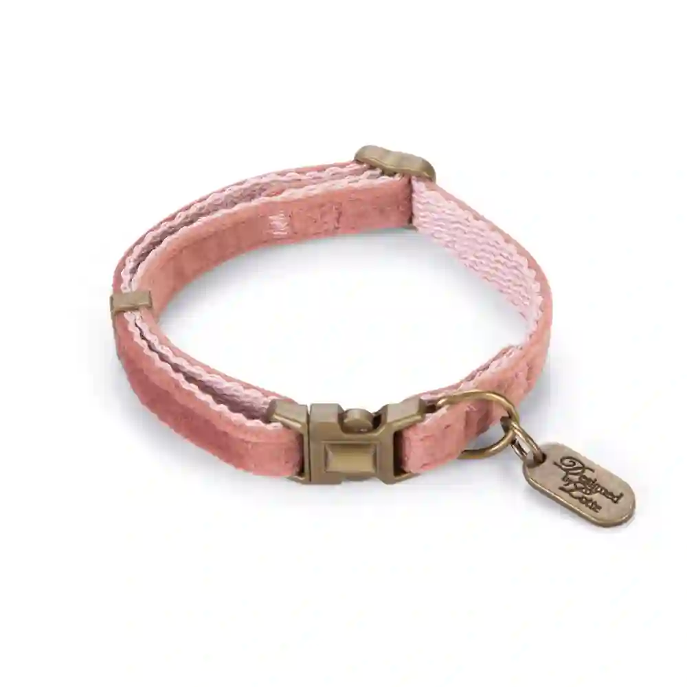 Collar Velura Rosa para Gatos