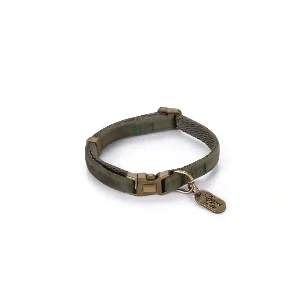 Collar velura verde para perro