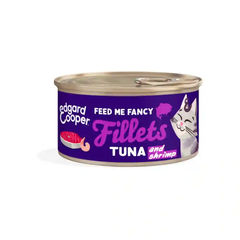 Edgard Cooper Lata Atún Fresco Y Gambas (Filetes) Para Gatos 70G