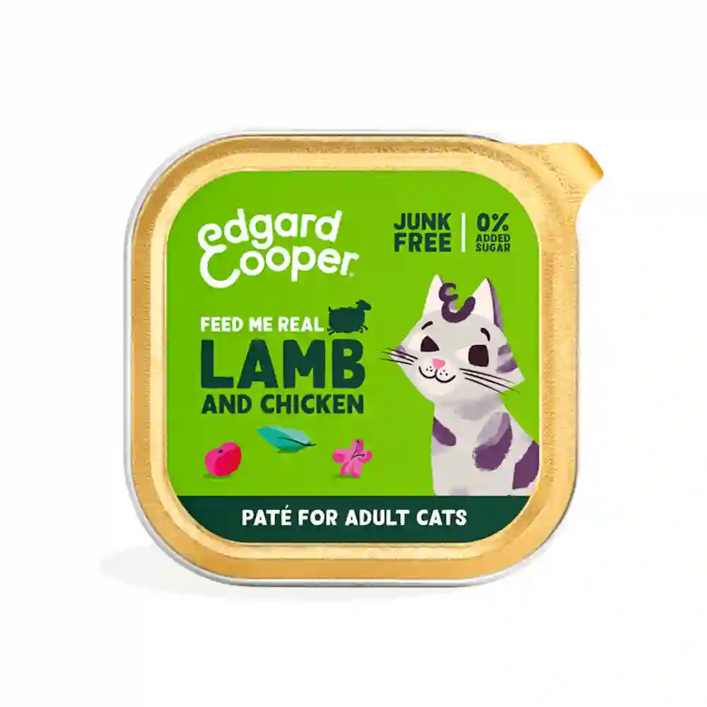 Edgard Cooper Tarrina Cordero y Pollo (Paté) Para Gatos 85G