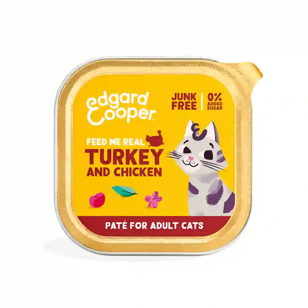 Edgard Cooper Tarrina Pavo y Pollo (Paté) para Gatos 85g