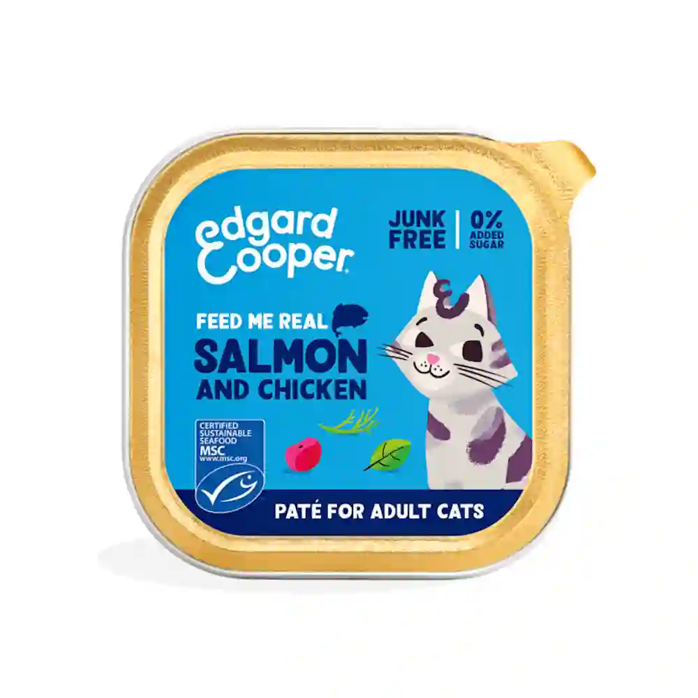 Edgard Cooper Tarrina Salmón y Pollo (Paté) para Gatos 85g