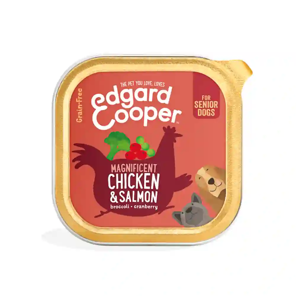 Edgard Cooper Tarrina Pollo y Salmón para Perros Senior 150G