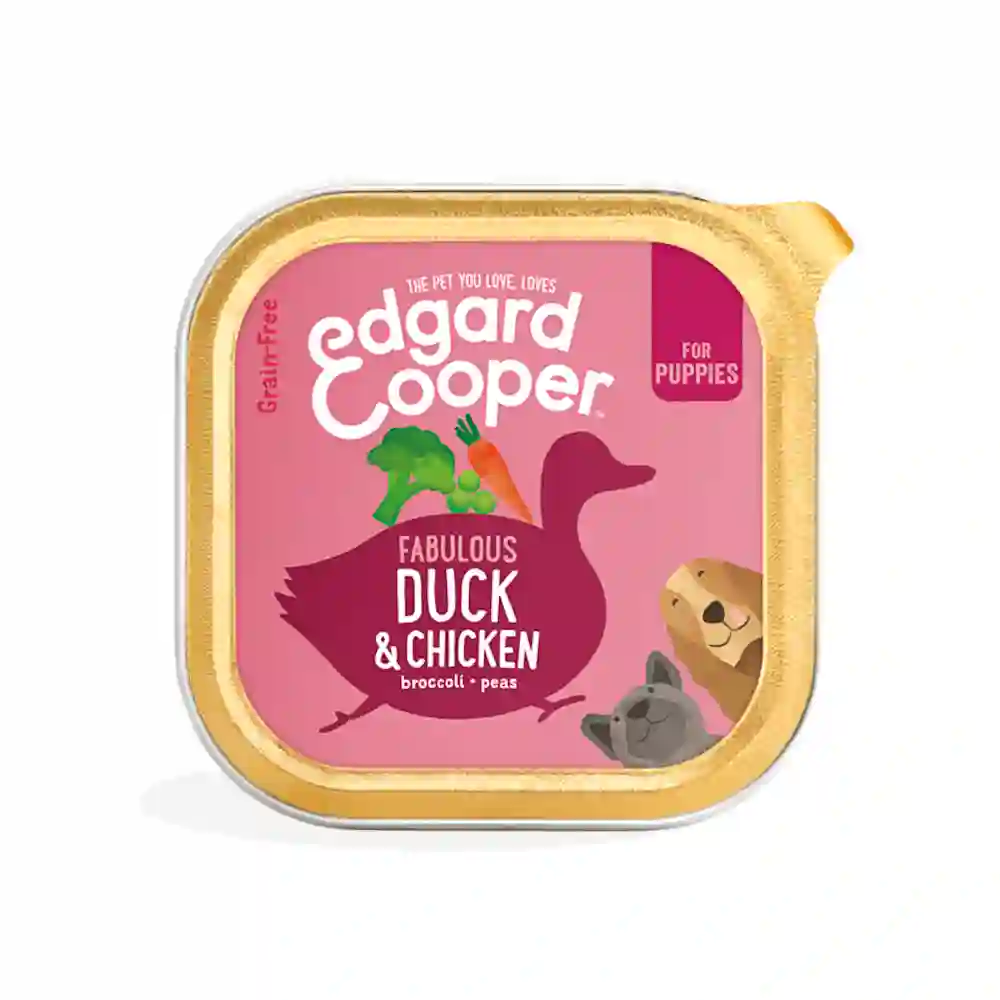 Edgard Cooper Tarrina Pato y Pollo Para Cachorros 150G