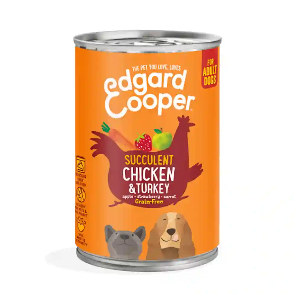 Edgard cooper lata pollo y pavo para perros 400g