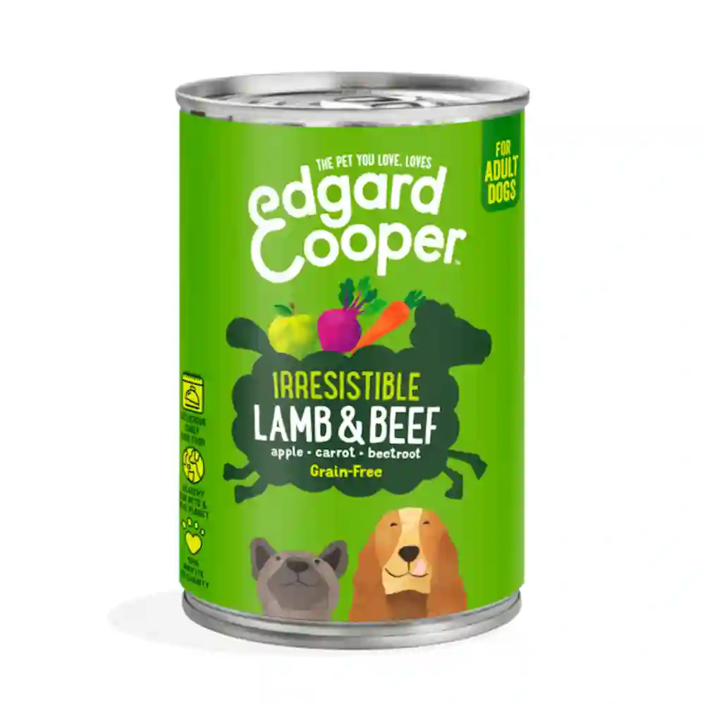 Edgard Cooper Lata Cordero y Ternera para Perros 400G