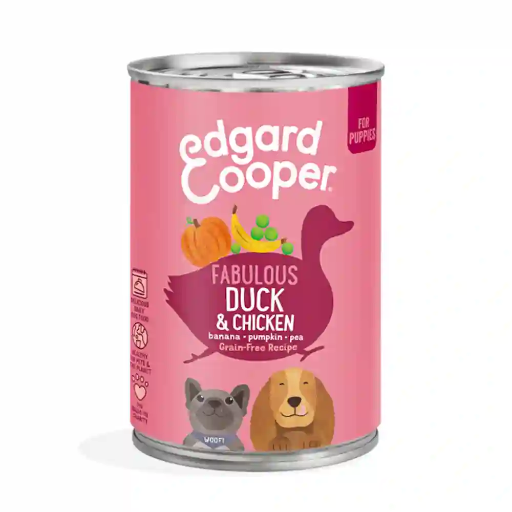 Edgard Cooper Lato Pato y Pollo para Cachorros 400G