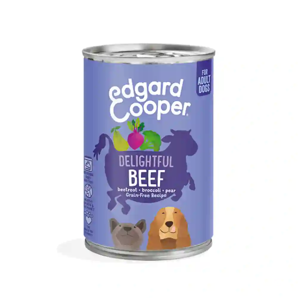 Edgard cooper lata vacuno para perros 400g
