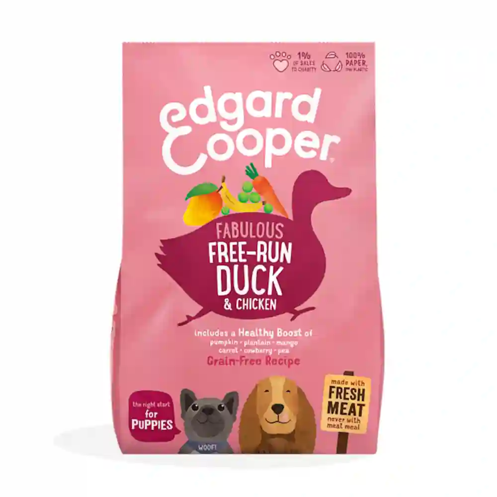 Edgard Cooper Pato y Pollo de Corral Ecológicos para Cachorros 2,5 kg