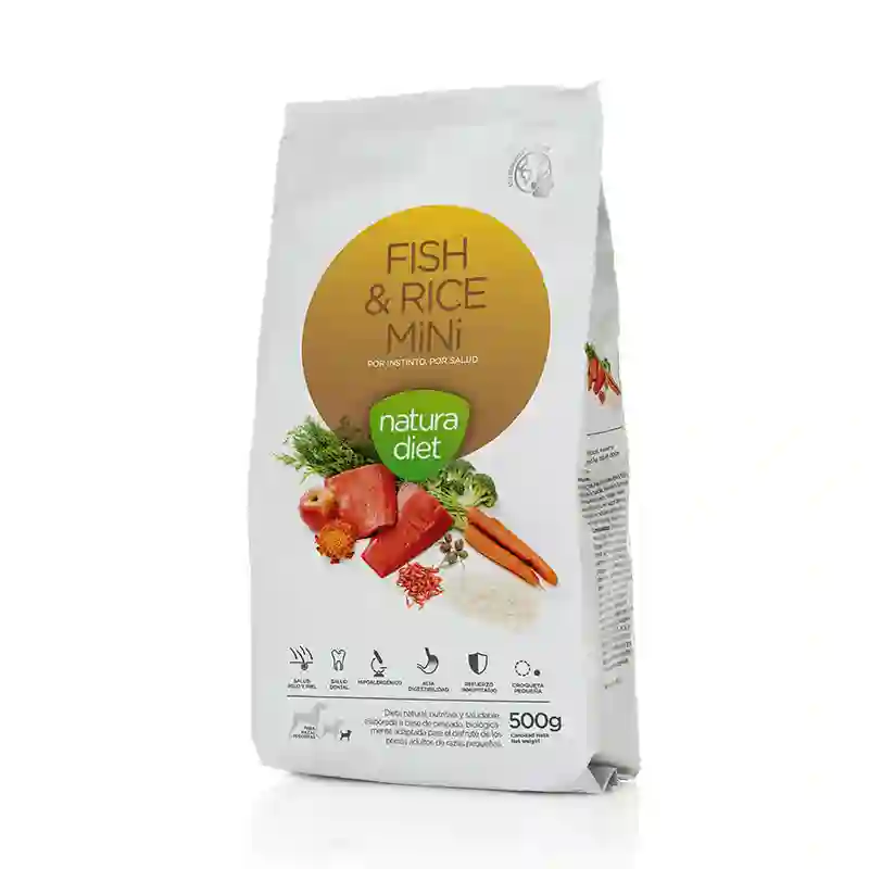 Natura Diet Pescado y Arroz Mini para Perros