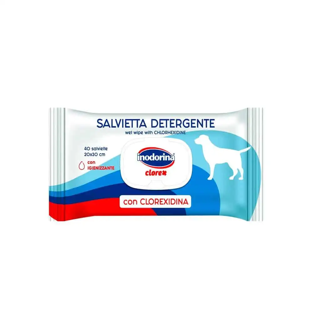 Inodorina toallitas detergentes con clorhexidina 40uds
