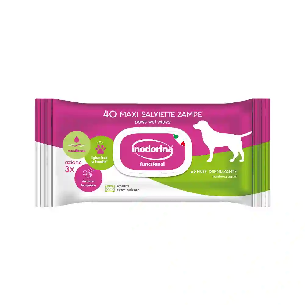 Inodorina toallitas patas funcionales (desinfectante) 40uds