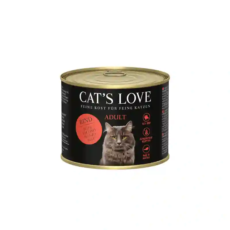 Cat's Love Lata Adult Vacuno 200g