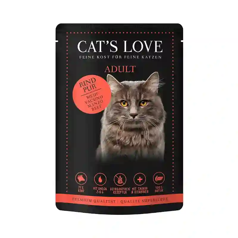 Cat's Love Sobre Adult Vacuno 85GR