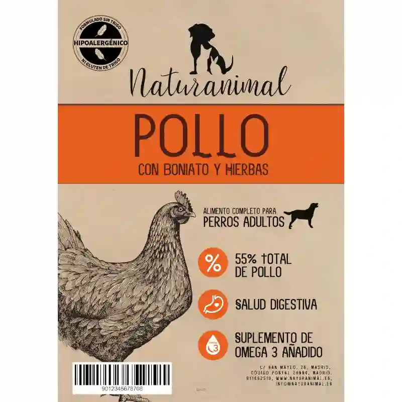 Receta de pollo para perra