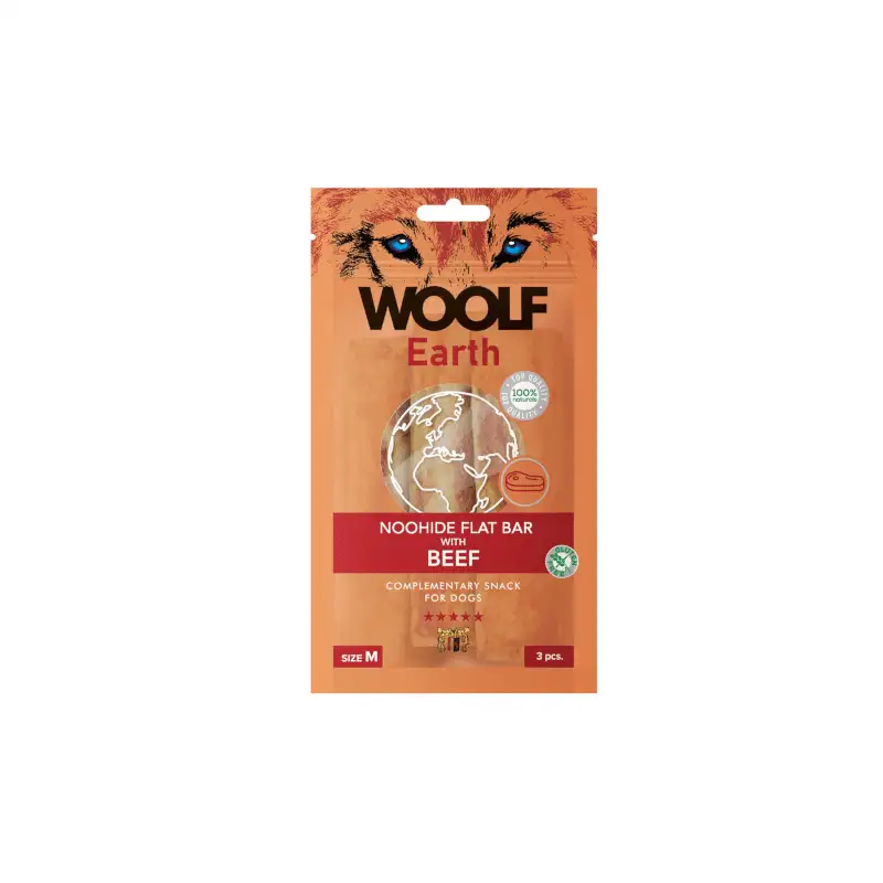 Woolf Earth Noohide Sticks Ternera M 90g
