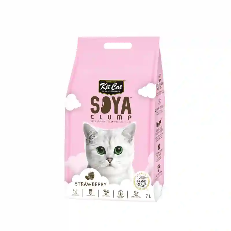 Kit Cat Soya Clump Harina de Saja Bio - Strawberry 7L