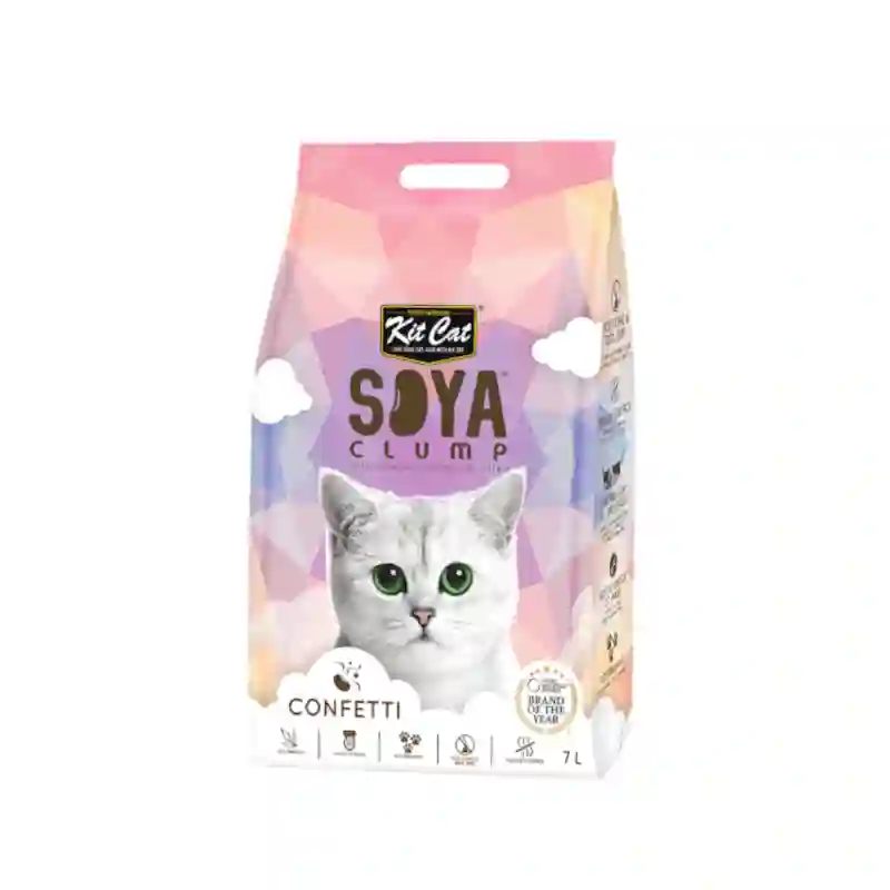 Kit Cat Soya Clump Harina de Saja Bio - Confetti 7L