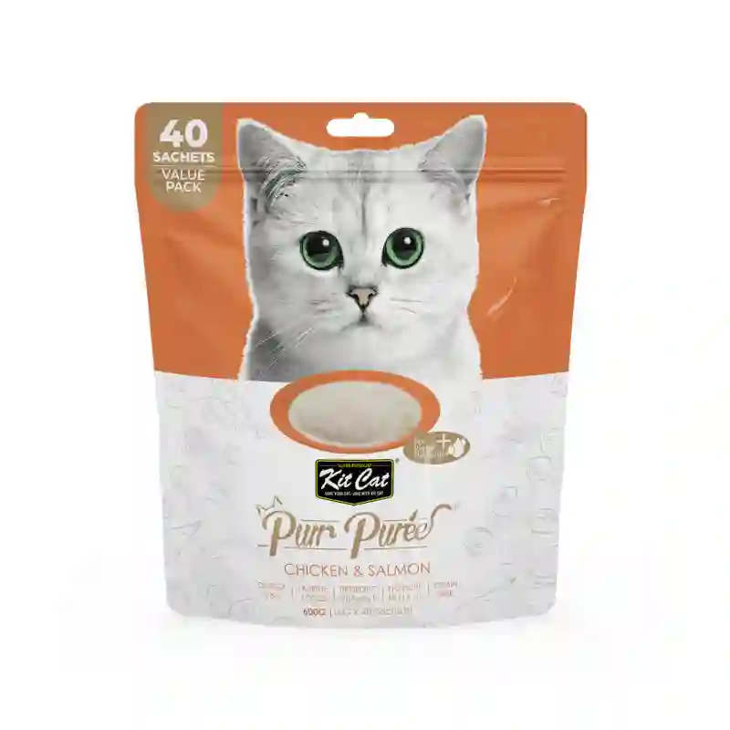 Kit Cat Purr Puree Value Pack Pollo & Salmón 40uds