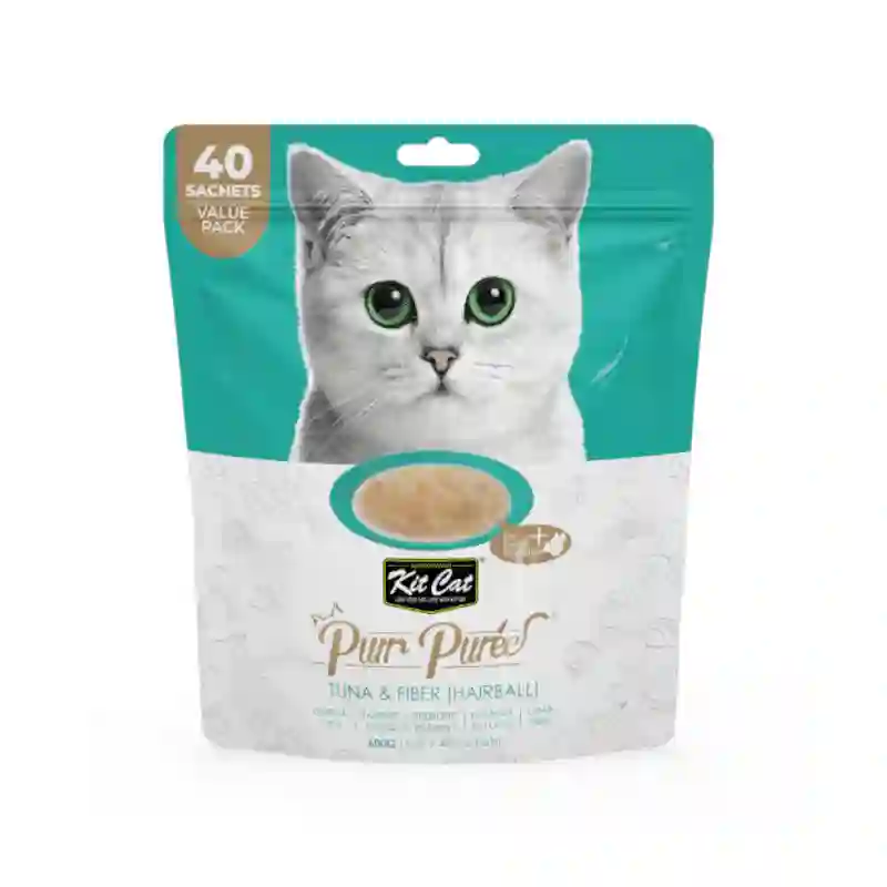 Kit Cat Purr Puree Value Pack Atún & Fibra 40Uds
