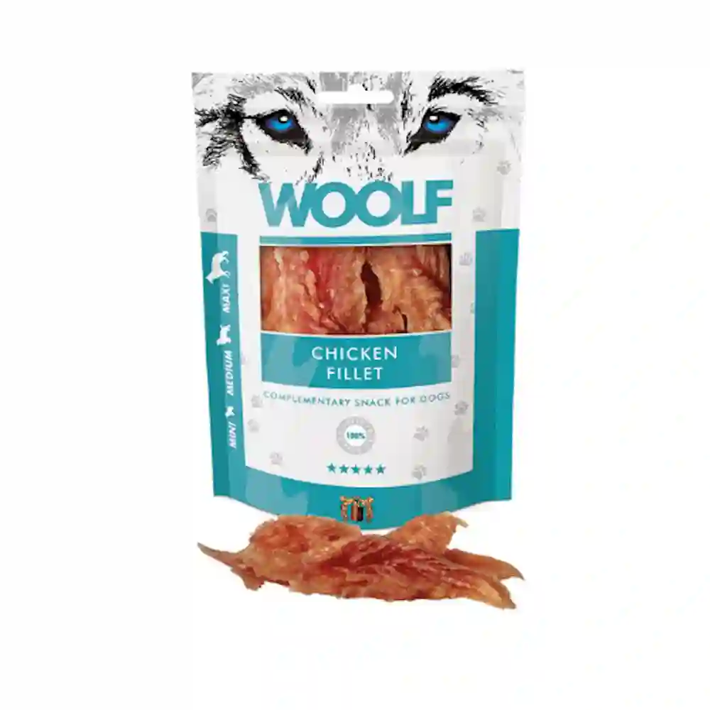 Snacks de Woolf filetes de pollo 100g