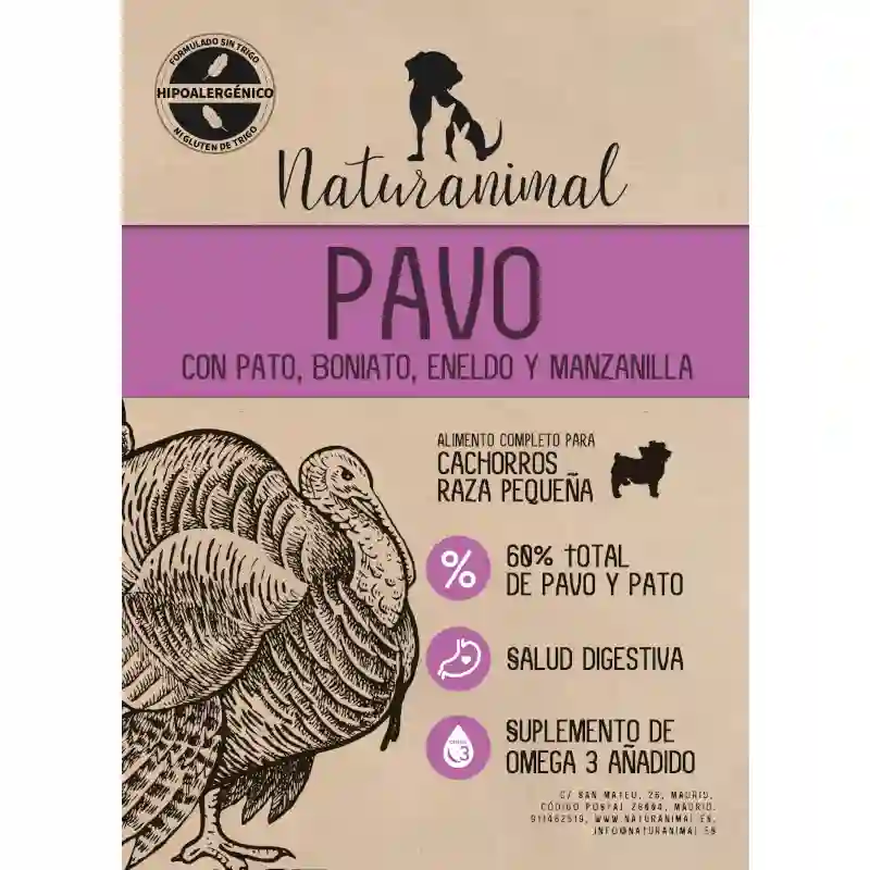 Receta de Pavo para Cachorros de Razas Pequeñas