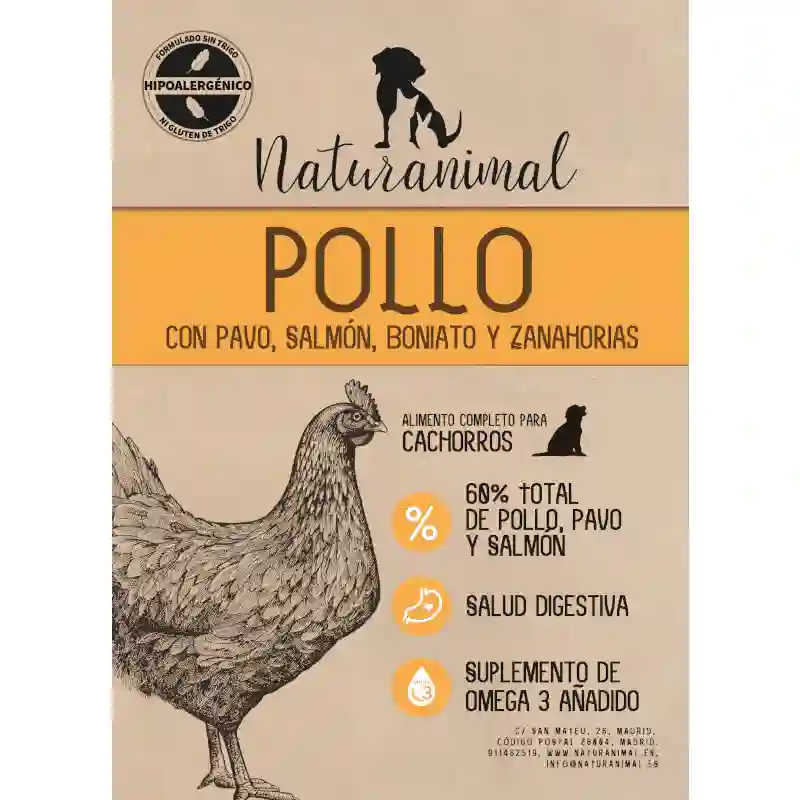 Receta de pollo para Cachorros