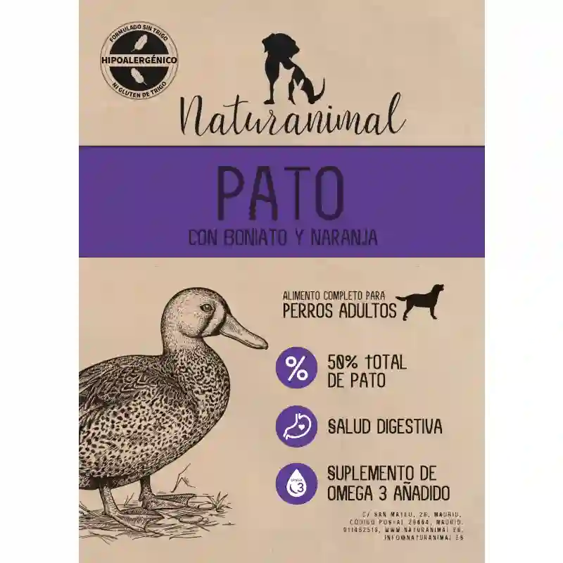 Naturanimal Receta de Pato para Perros