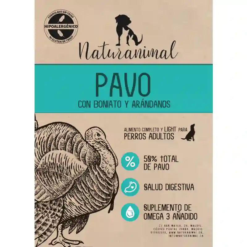Naturanimal receta luz de pavo para perros