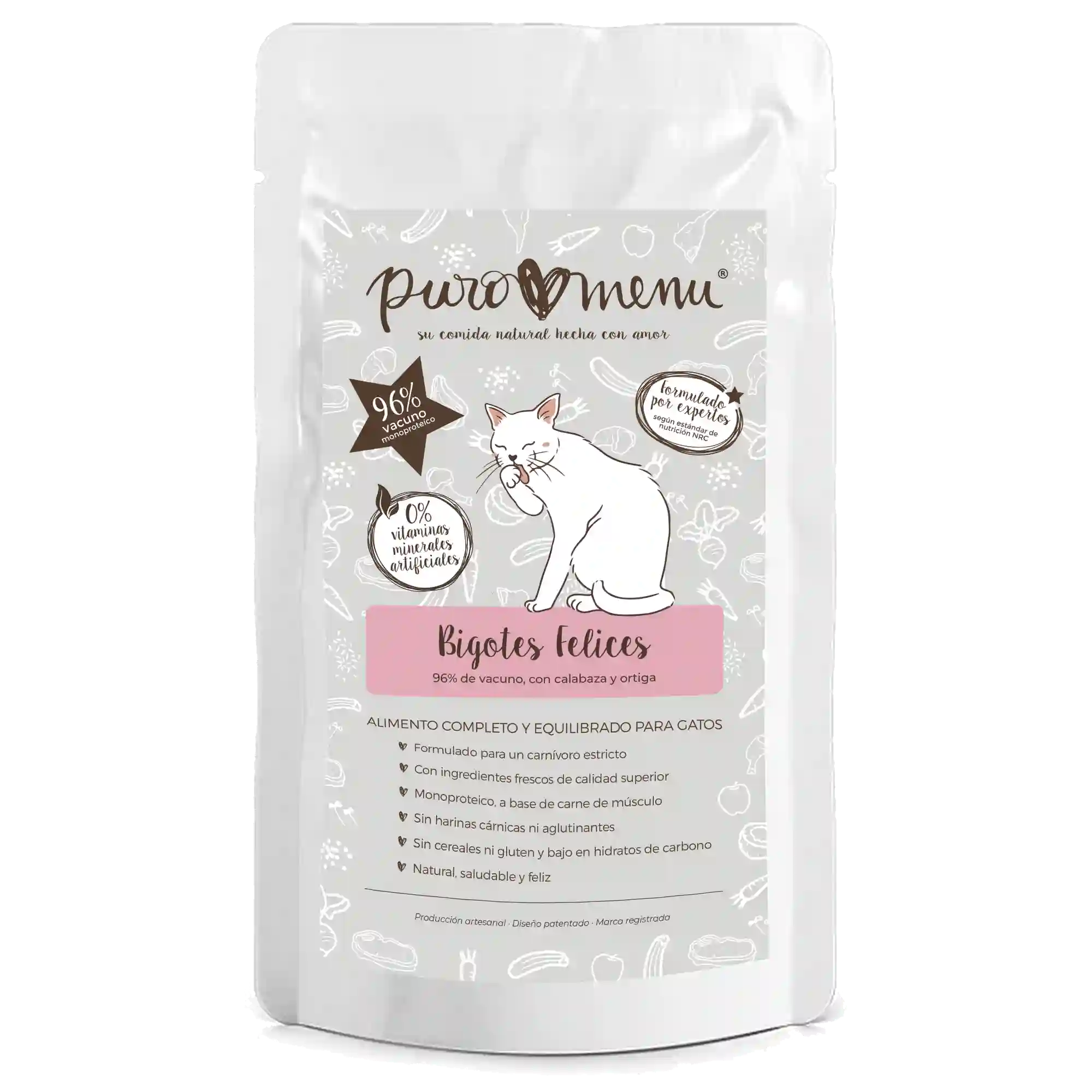 Puromenu Sobre Para Gato fanático de los delices (Vacuno) 100g