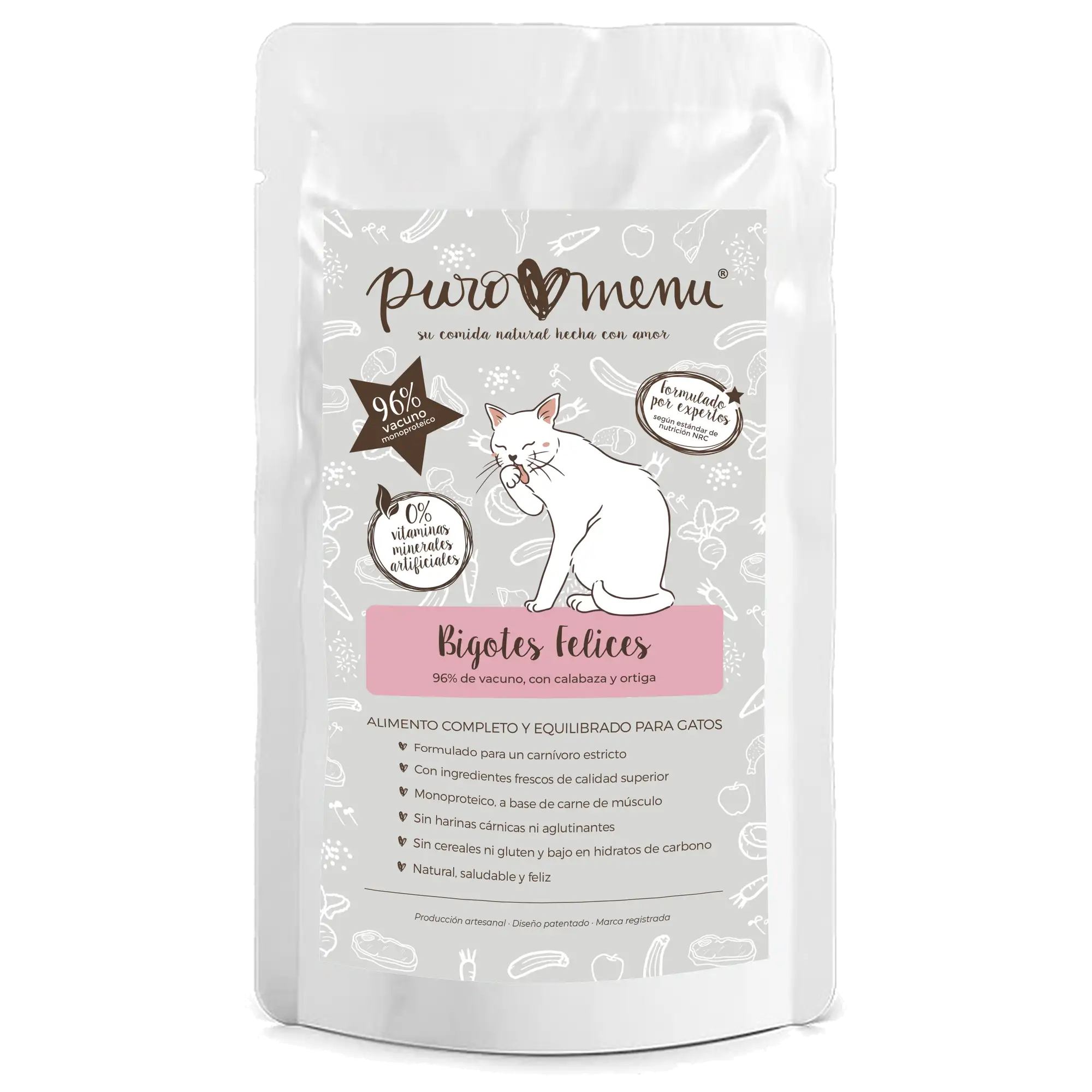 Puromenu Sobre Para Gato fanático de los delices (Vacuno) 100g