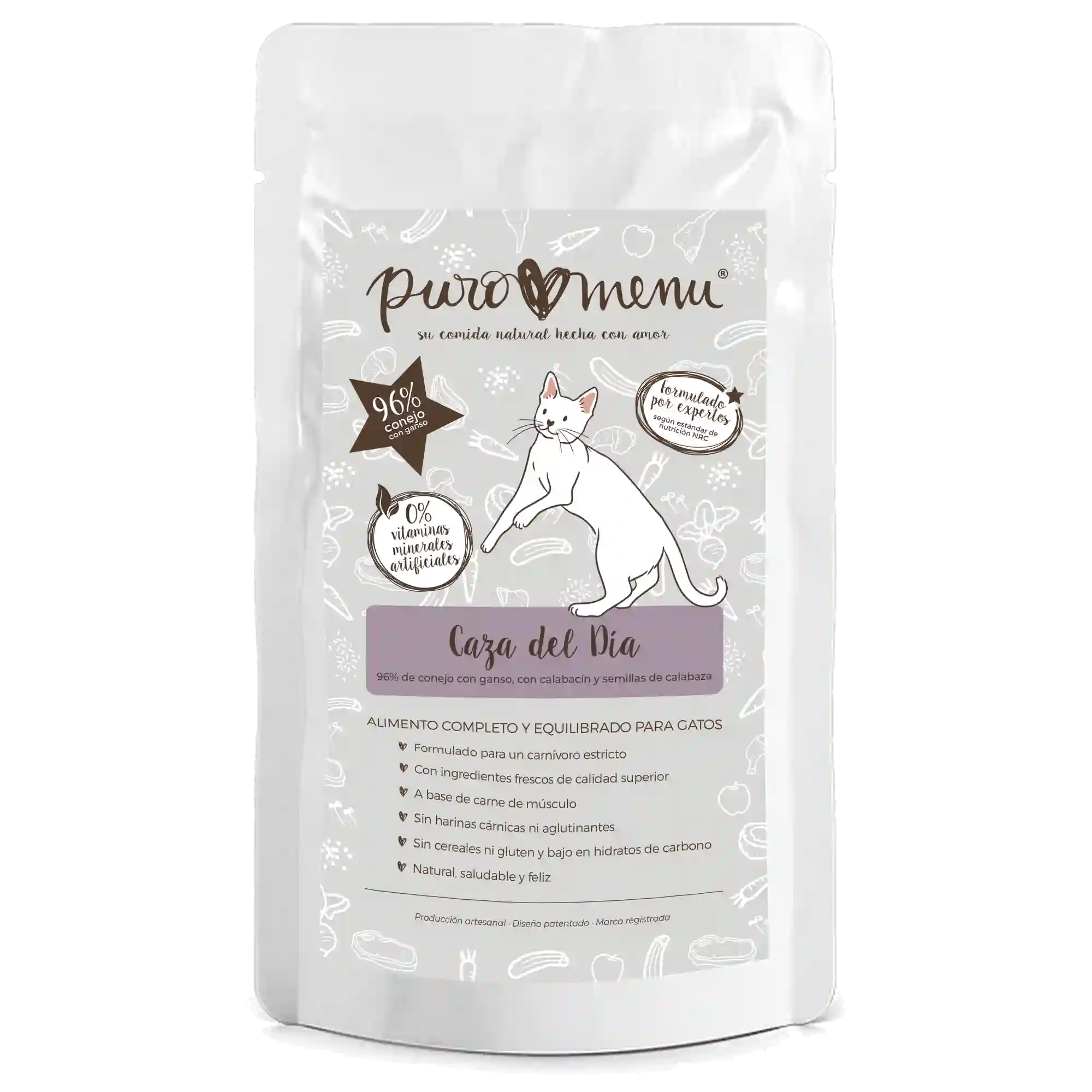 Puromenu Sobre Para Gato Caza del Día (Conejo Con Ganso) 100g