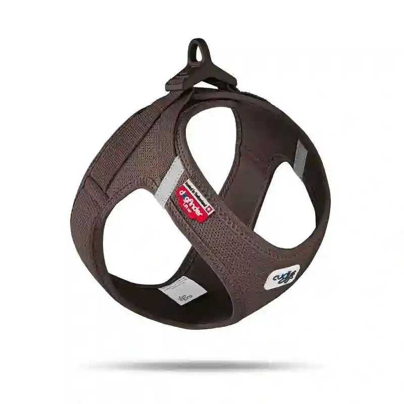 Curli Arnés Air Mesh Broche Marrón Chocolate