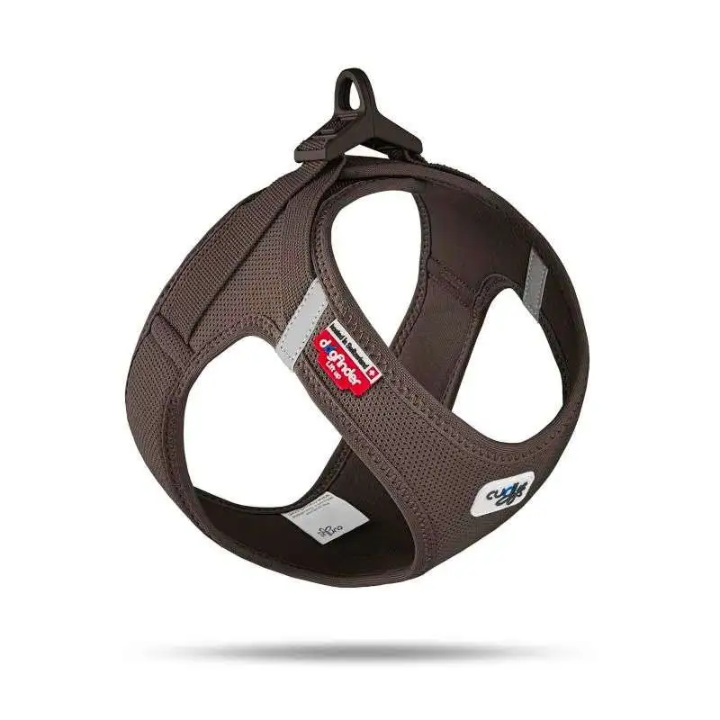 Curli Arnés Air Mesh Broche Marrón Chocolate