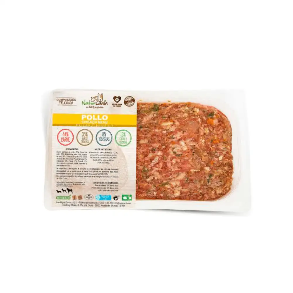 Naturcanina Menú de Pollo para Perros BANDEJA DE 1KG
