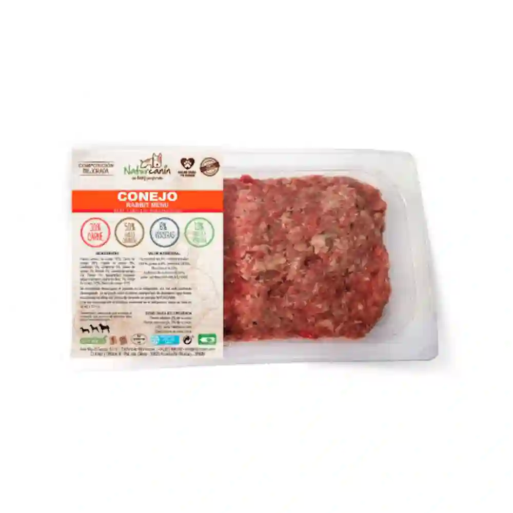 Naturcanina Menú de Conejo para Perros Bandeja de 1kg