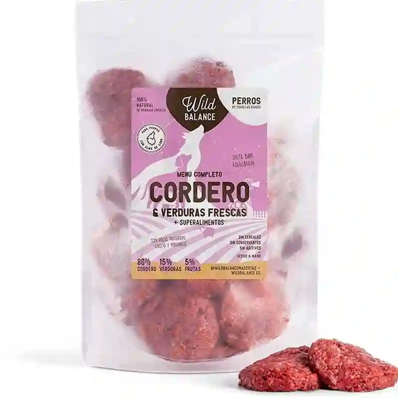 Wild Balance Menú BARF de Cordero con Verduras frescas para perros