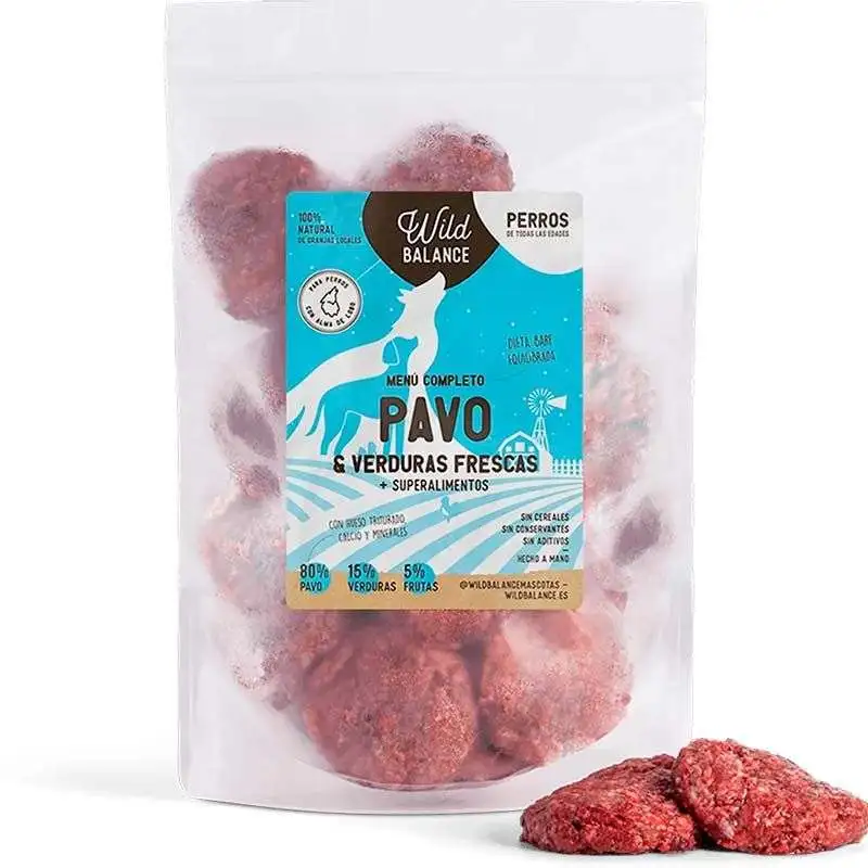 Wild Balance Menú BARF de Pavo con Verduras frescas para perros